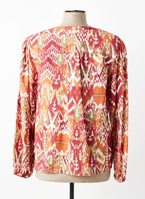 Blouse tissage popeline manches longues orange JULIE GUERLANDE femme