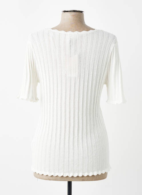 Top stretch manches courtes blanc JULIE GUERLANDE femme