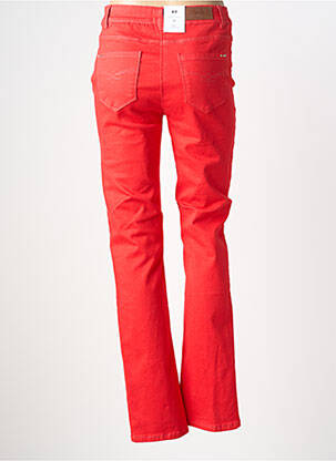 Pantalon droit stretch taille normale rouge JULIE GUERLANDE femme