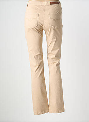 Pantalon droit stretch taille normale beige JULIE GUERLANDE femme