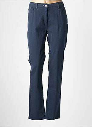 Pantalon droit stretch taille normale bleu fonce JULIE GUERLANDE femme