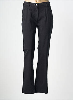Pantalon droit stretch taille normale noir JULIE GUERLANDE femme