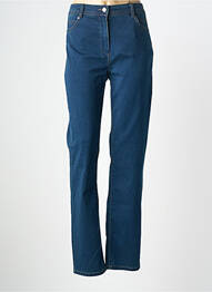Jeans coupe droite stretch taille normale bleu JULIE GUERLANDE femme