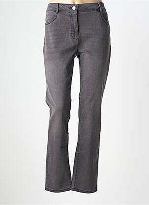 Jeans coupe slim stretch taille normale gris JULIE GUERLANDE femme