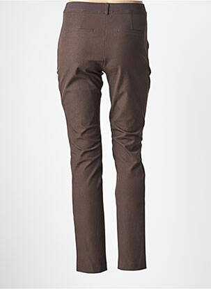 Pantalon slim taille élastique taille normale marron DEVERNOIS femme