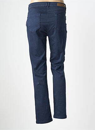 Pantalon slim tissage popeline taille normale bleu JULIE GUERLANDE femme