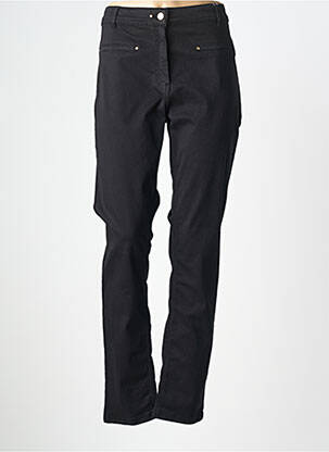 Pantalon slim stretch taille normale noir JULIE GUERLANDE femme