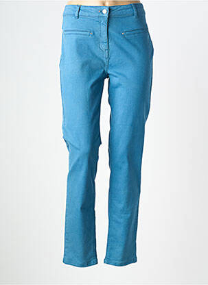 Pantalon slim broderie rivets taille normale bleu JULIE GUERLANDE femme