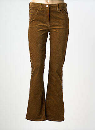Pantalon flare stretch taille normale marron DEVERNOIS femme