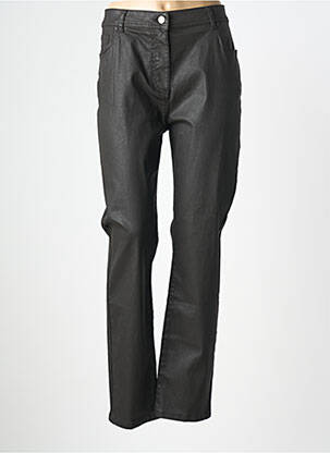 Pantalon slim tissage enduit taille normale noir DEVERNOIS femme