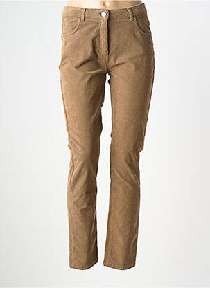 Pantalon slim stretch taille normale beige DEVERNOIS femme