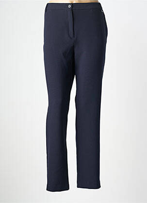 Pantalon droit stretch taille normale bleu DEVERNOIS femme
