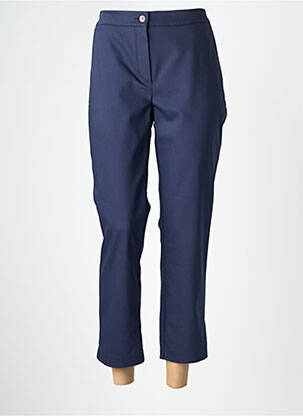 Pantalon 7/8 stretch taille normale bleu DEVERNOIS femme
