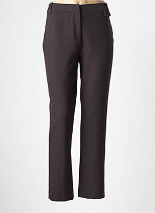 Pantalon slim stretch taille normale marron DEVERNOIS femme