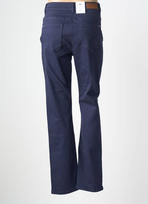 Pantalon droit stretch taille normale bleu JULIE GUERLANDE femme