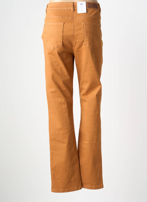 Pantalon droit stretch taille normale marron JULIE GUERLANDE femme