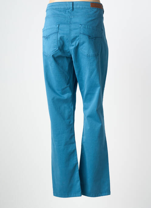 Pantalon droit stretch taille normale bleu JULIE GUERLANDE femme