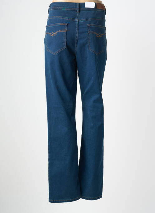 Jeans coupe droite stretch taille normale bleu JULIE GUERLANDE femme