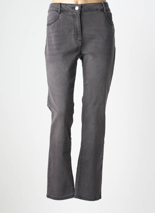 Jeans coupe slim stretch taille normale gris JULIE GUERLANDE femme