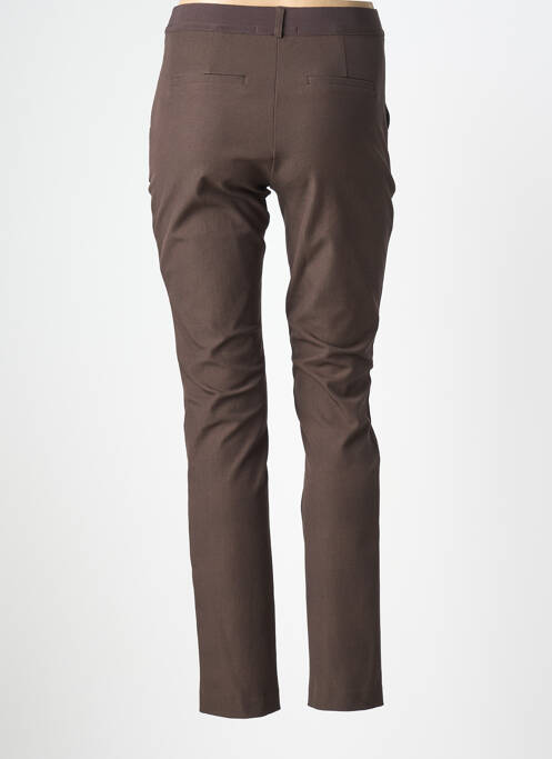 Pantalon slim taille élastique taille normale marron DEVERNOIS femme