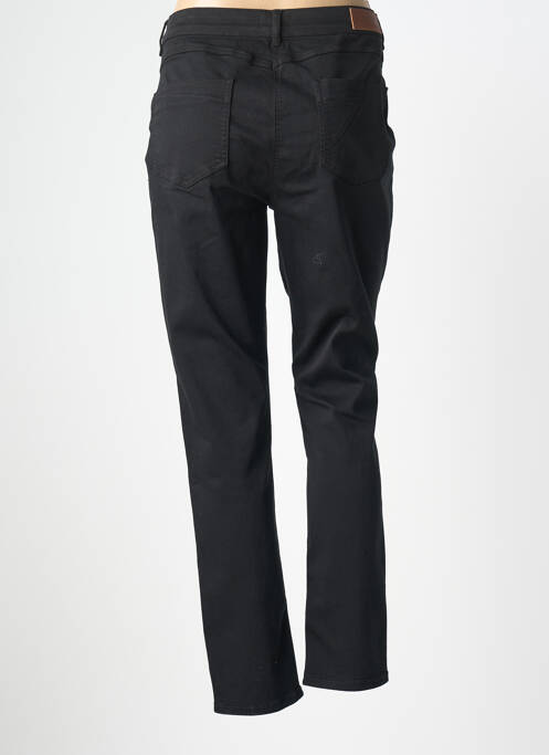 Pantalon slim tissage popeline taille normale noir JULIE GUERLANDE femme