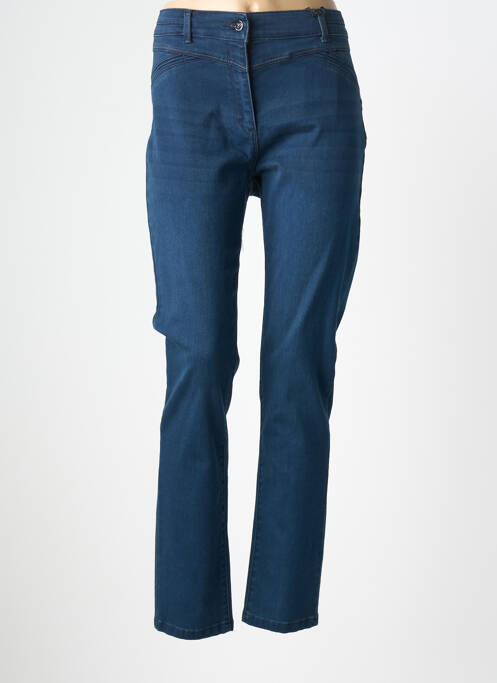 Jeans coupe slim stretch taille normale bleu JULIE GUERLANDE femme