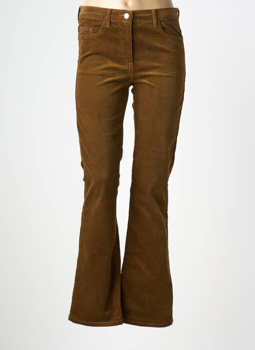 Pantalon flare stretch taille normale marron DEVERNOIS femme
