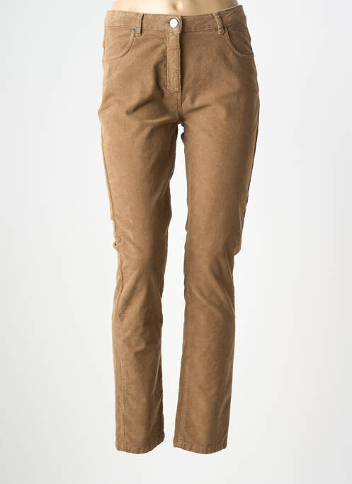 Pantalon slim stretch taille normale beige DEVERNOIS femme