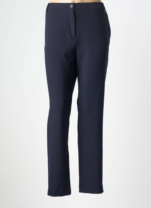 Pantalon droit stretch taille normale bleu DEVERNOIS femme