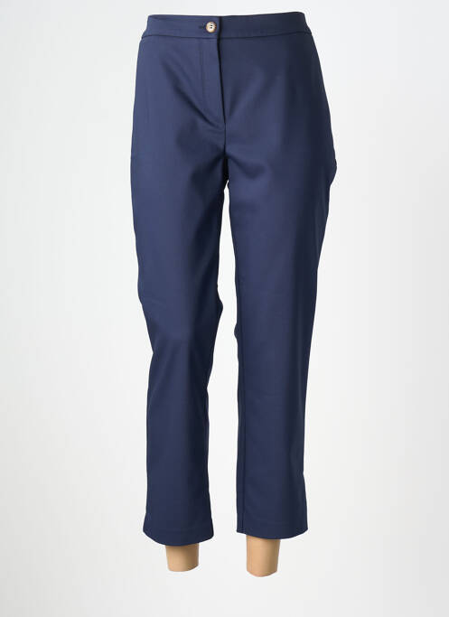Pantalon 7/8 stretch taille normale bleu DEVERNOIS femme