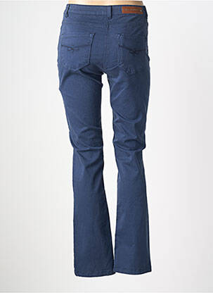 Pantalon slim tissage popeline taille normale bleu JULIE GUERLANDE femme