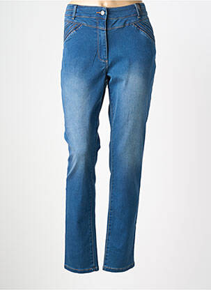 Jeans coupe slim stretch taille normale bleu JULIE GUERLANDE femme