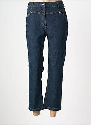 Jeans coupe droite taille haute taille haute bleu JULIE GUERLANDE femme