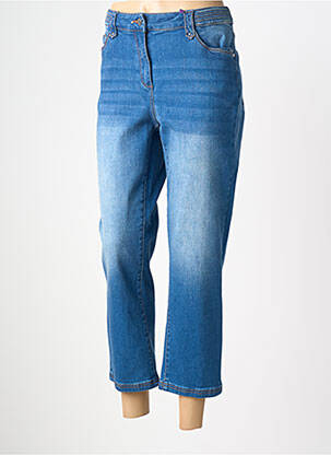Jeans coupe droite stretch taille normale bleu JULIE GUERLANDE femme