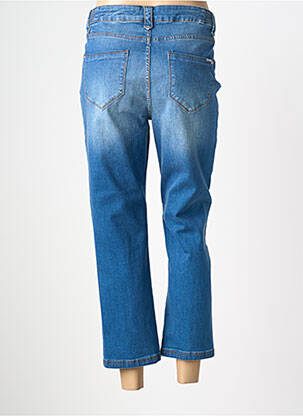 Jeans coupe droite stretch taille normale bleu JULIE GUERLANDE femme