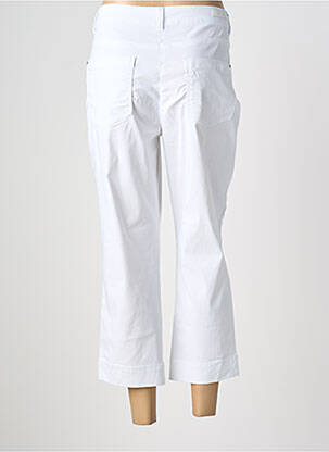 Pantalon 7/8 tissage popeline taille normale blanc DIANE LAURY femme