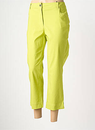 Pantacourt stretch taille normale vert JULIE GUERLANDE femme
