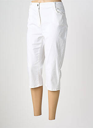Corsaire tissage popeline taille normale blanc DIANE LAURY femme