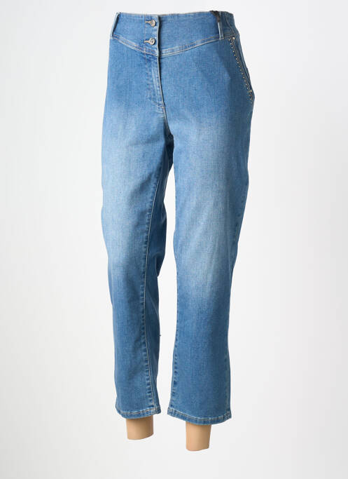 Jeans coupe slim stretch taille haute bleu JULIE GUERLANDE femme