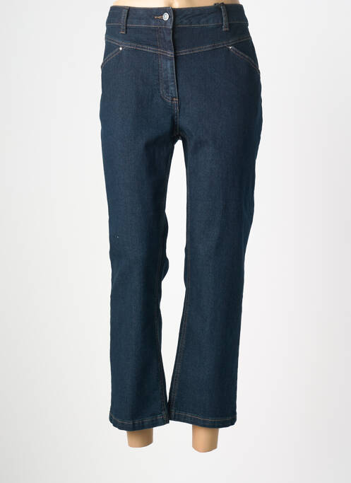 Jeans coupe droite taille haute taille haute bleu JULIE GUERLANDE femme
