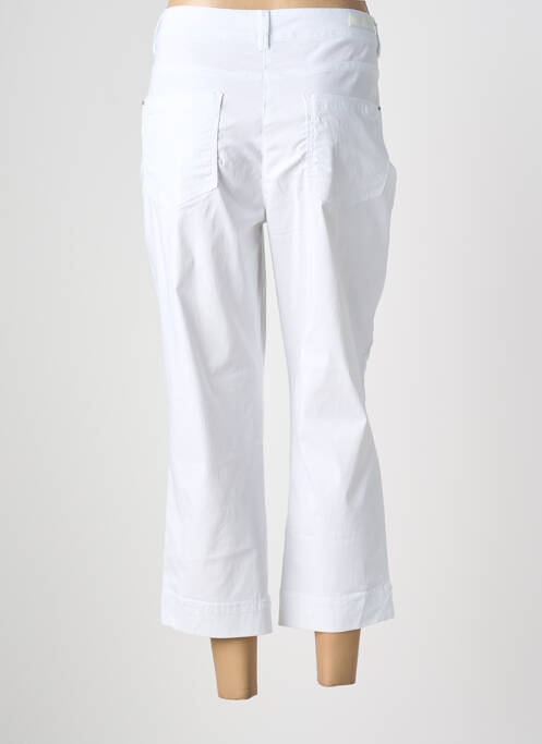 Pantalon 7/8 tissage popeline taille normale blanc DIANE LAURY femme