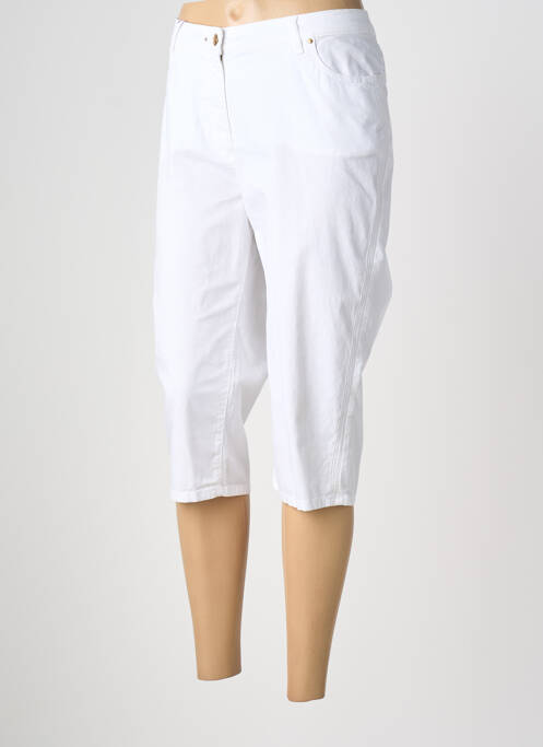 Corsaire tissage popeline taille normale blanc JULIE GUERLANDE femme