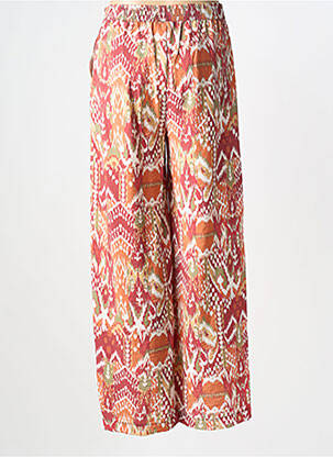 Pantalon droit tissage popeline taille normale rouge JULIE GUERLANDE femme