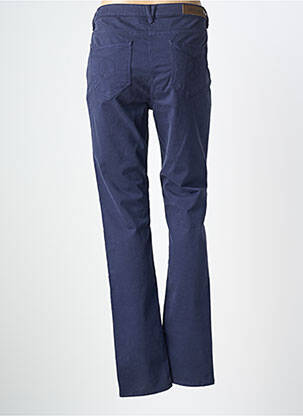 Pantalon slim tissage popeline taille normale bleu JULIE GUERLANDE femme