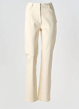 Jeans coupe slim tissage brut taille normale beige DIANE LAURY femme