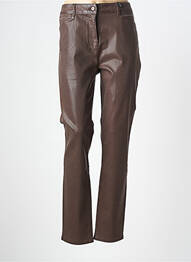 Jeans coupe slim taille normale taille normale marron JULIE GUERLANDE femme