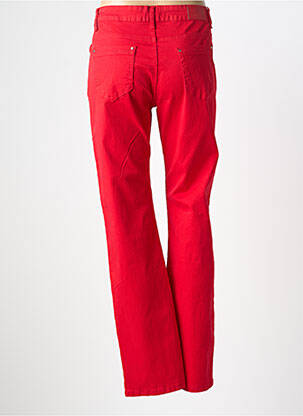 Jeans coupe slim tissage brut taille normale rouge VOGGO femme