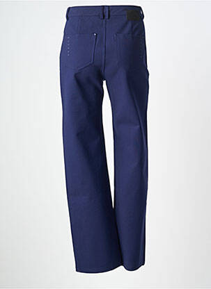 Pantalon droit stretch taille normale bleu SCORZZO femme