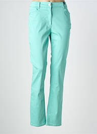 Jeans coupe slim tissage brut taille normale vert JULIE GUERLANDE femme