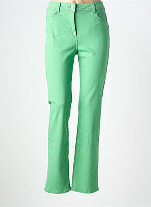 Jeans coupe slim tissage brut taille normale vert DIANE LAURY femme
